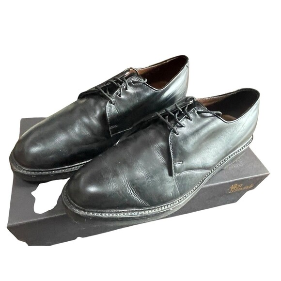 $425 Allen Edmonds Men 10.5 C Globetrotter Black Leather Dress DERBY Shoes USA